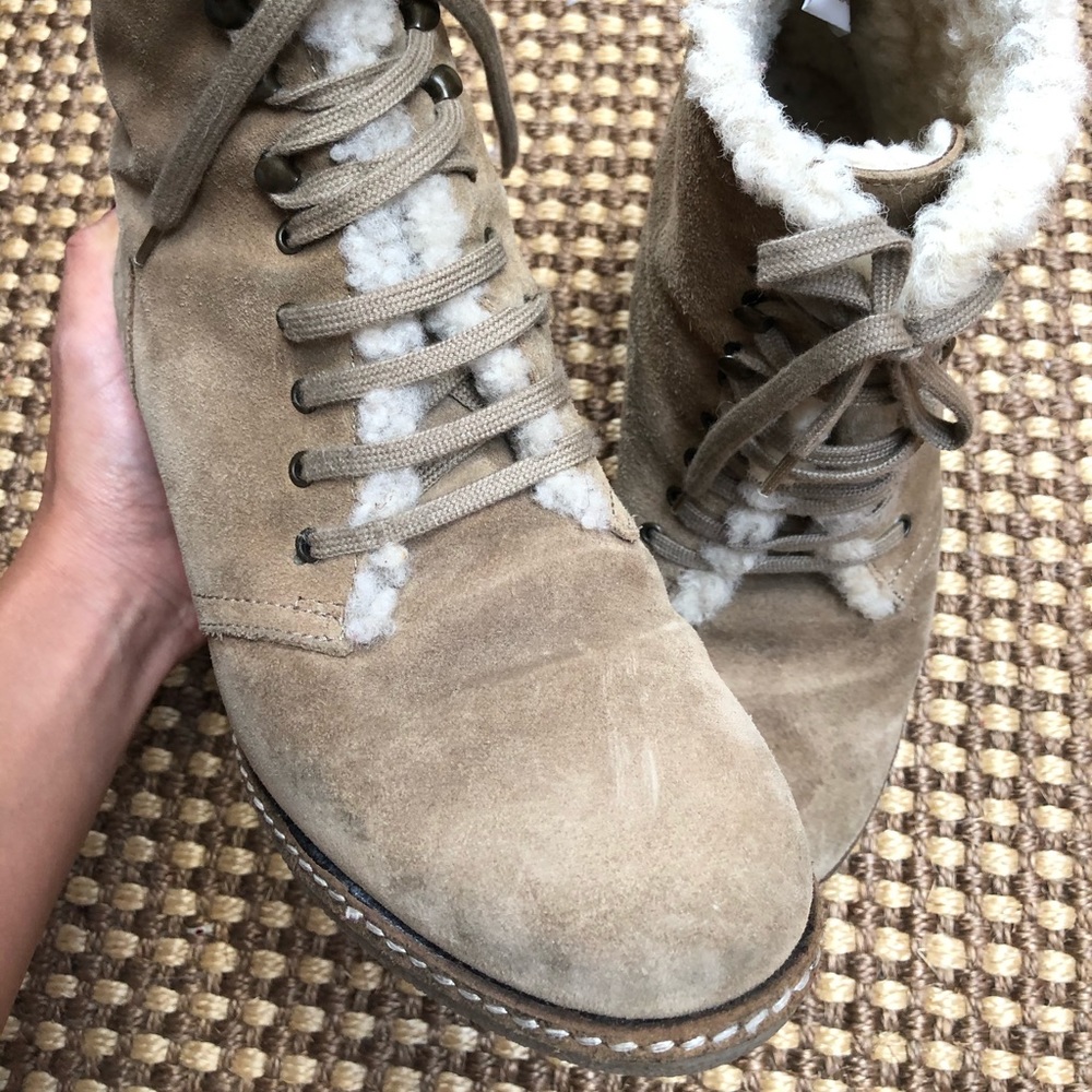 J.Crew shearling booties